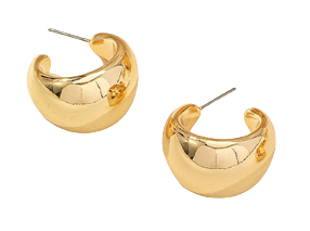 SHELL HOOPS - GOLD